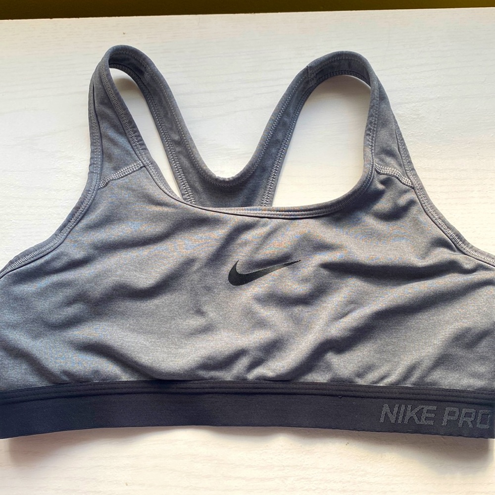 Nike grey sports bra